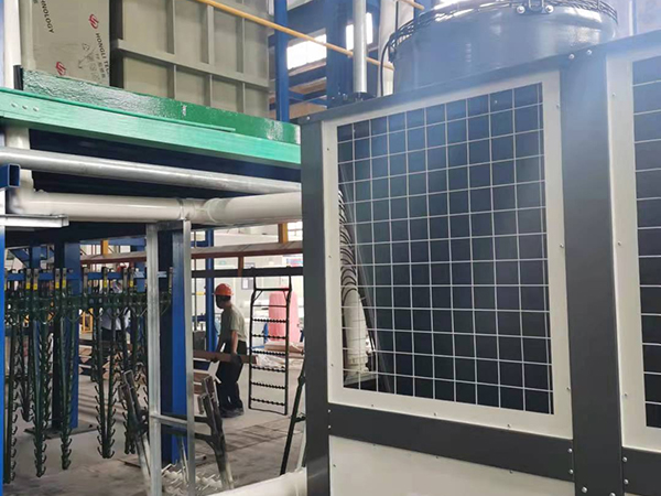 【空氣能加溫】鎮江電鍍噴塑前處理線加溫系統