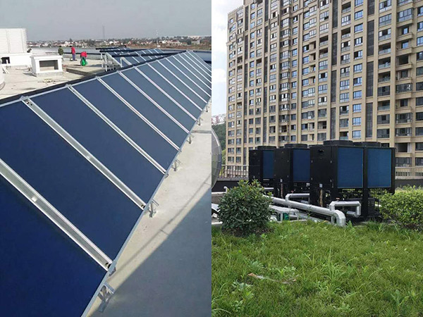 平板太陽能+空氣源熱水系統